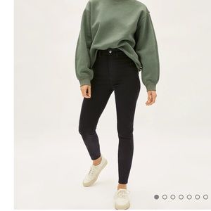 Everlane High Rise Black Jeans Stretch Size 29